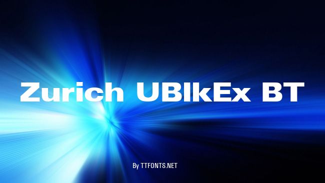 Zurich UBlkEx BT example